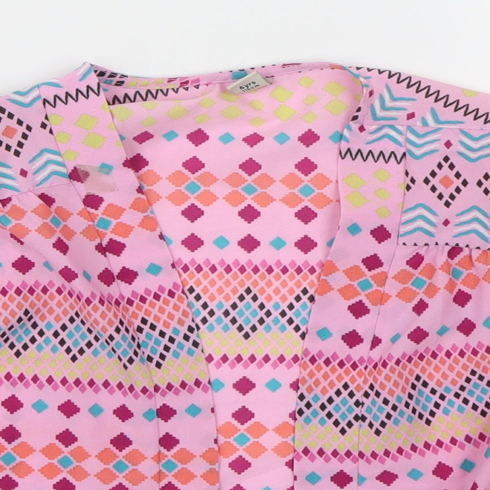 Tu Girls Multicoloured Geometric  Basic Button-Up Size 6 Years