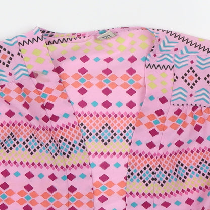 Tu Girls Multicoloured Geometric  Basic Button-Up Size 6 Years