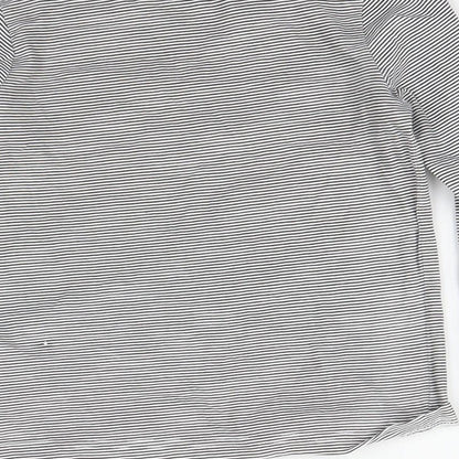 Primark Girls Black Striped  Basic T-Shirt Size 7-8 Years