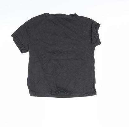 Next  Girls Black   Basic T-Shirt Size 7-8 Years