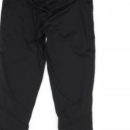 pure  Womens Black   Cropped Leggings Size 10 L17 in