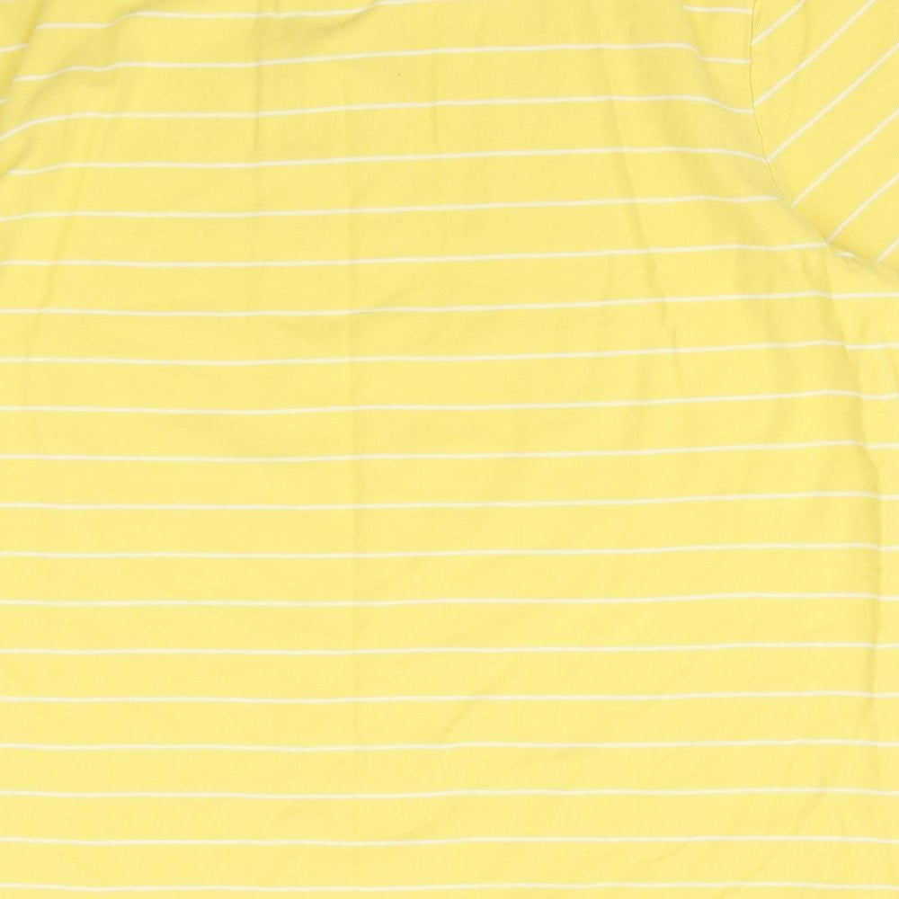 Sand stone Mens Yellow Striped   Polo Size XL