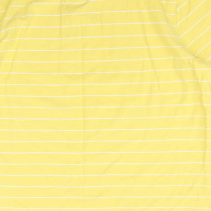 Sand stone Mens Yellow Striped   Polo Size XL