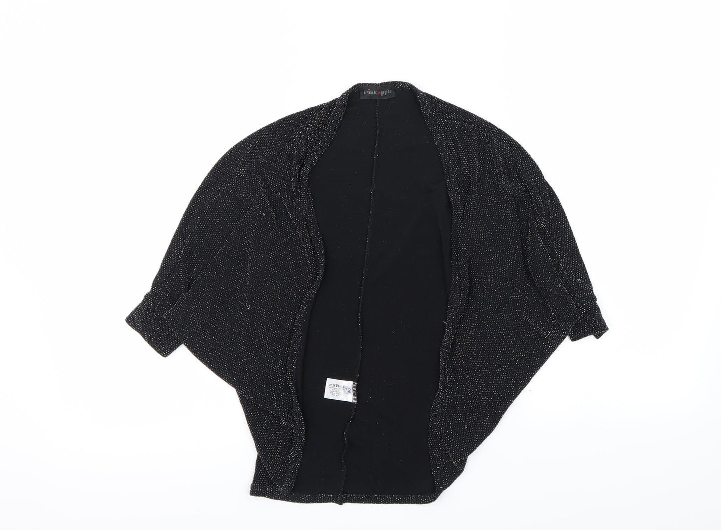 Pink Apple Girls Black   Cardigan Jumper Size 7-8 Years