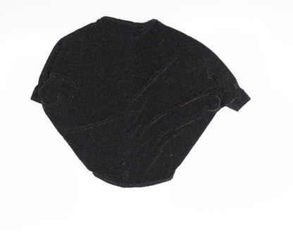 Pink Apple Girls Black   Cardigan Jumper Size 7-8 Years