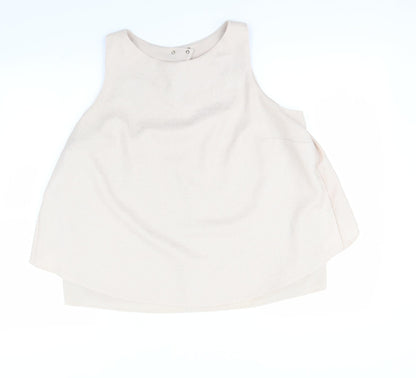 Womens UK Size 14 Next Beige Basic Blouse