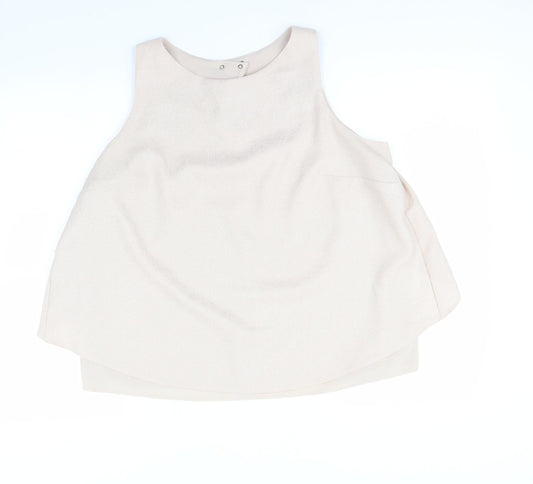 Womens UK Size 14 Next Beige Basic Blouse