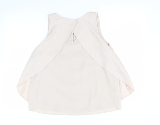 Womens UK Size 14 Next Beige Basic Blouse