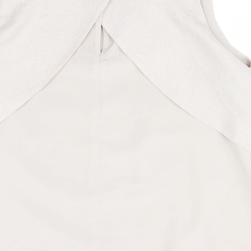 Womens UK Size 14 Next Beige Basic Blouse