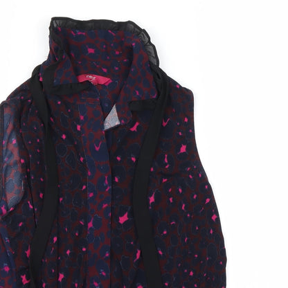 Womens UK Size 10 Next Purple Basic Button-Up
