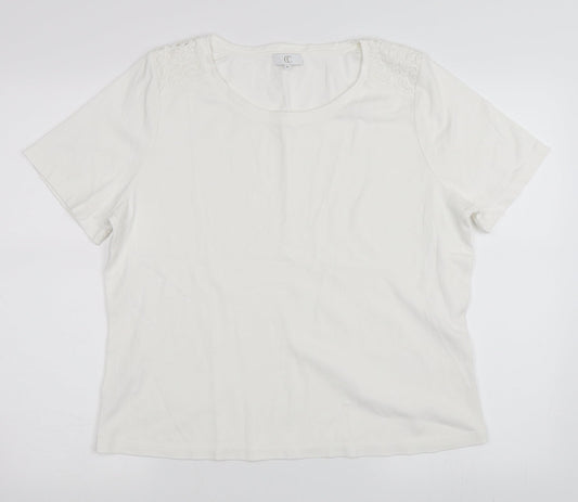 CC Womens White   Basic T-Shirt Size XL