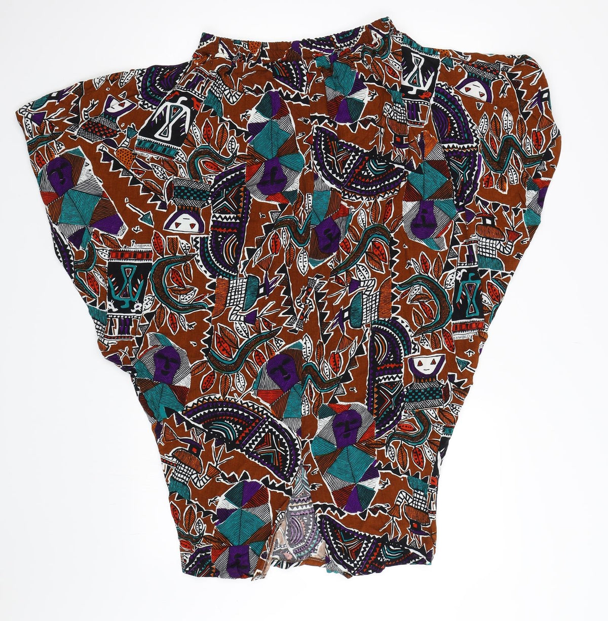 Copperob Womens Multicoloured Geometric  Swing Skirt Size 10