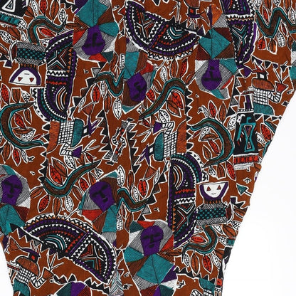 Copperob Womens Multicoloured Geometric  Swing Skirt Size 10