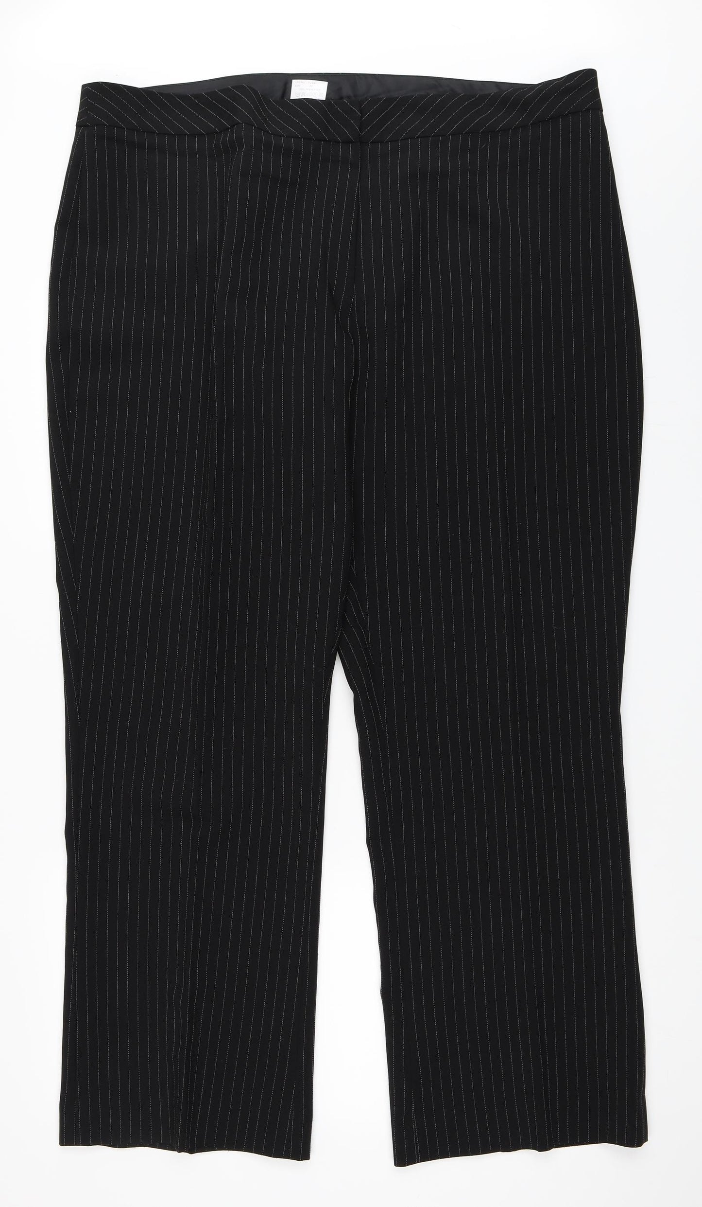Womens UK Size 22 Agenda Regular Fit  Black Trousers