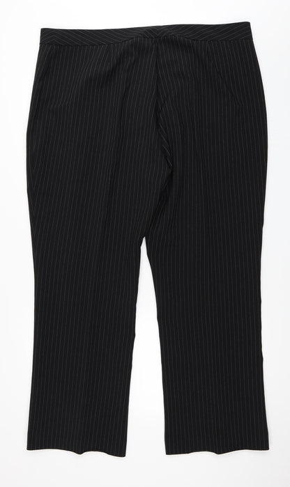 Womens UK Size 22 Agenda Regular Fit  Black Trousers