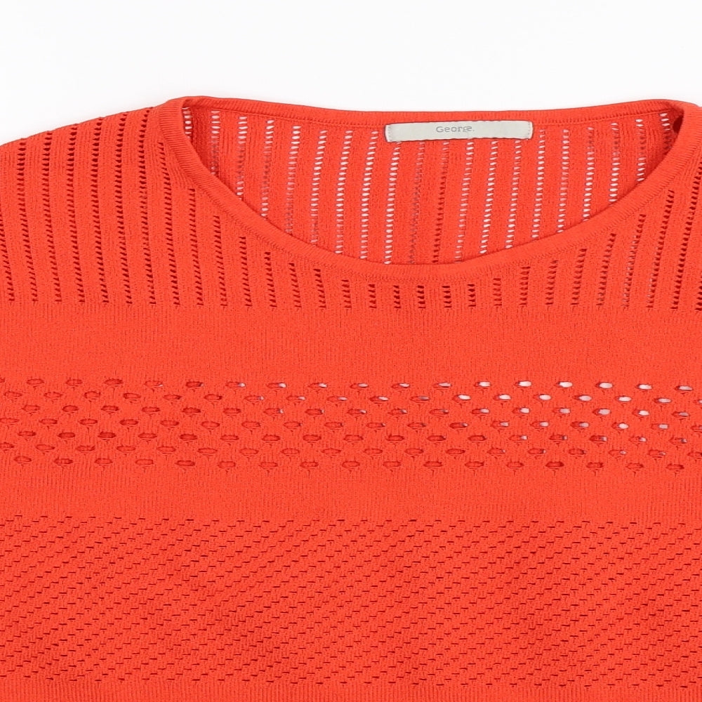 George Womens Orange   Pullover Jumper Size 8