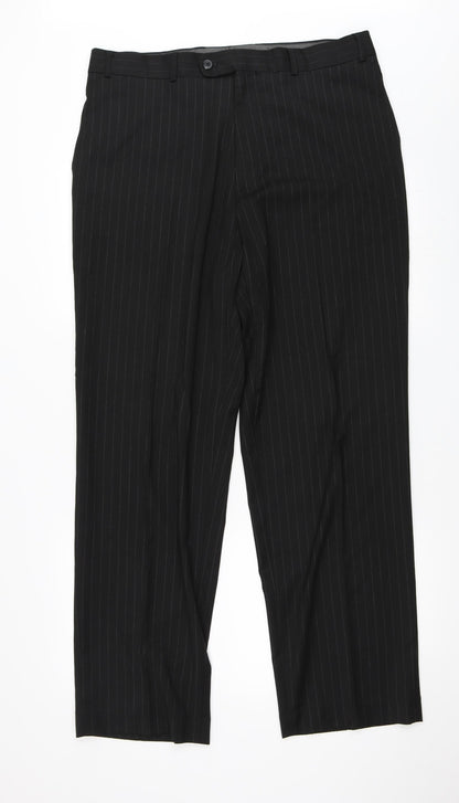 Blakes Mens Black   Trousers  Size 36 in L31 in