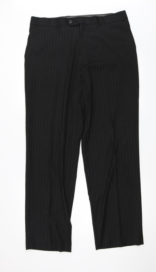Blakes Mens Black   Trousers  Size 36 in L31 in