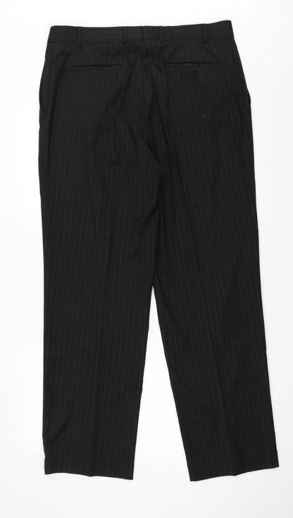 Blakes Mens Black   Trousers  Size 36 in L31 in