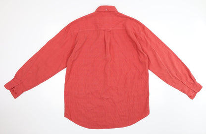 Mens UK Size L Cooper Pink  Button-Up Long Sleeve Casual Shirt
