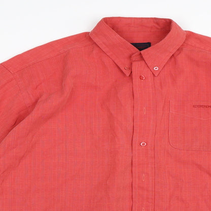 Mens UK Size L Cooper Pink  Button-Up Long Sleeve Casual Shirt