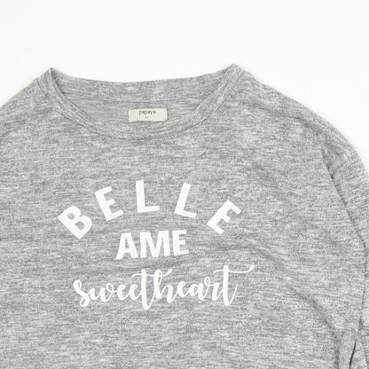 Papaya Womens Grey   Basic T-Shirt Size M