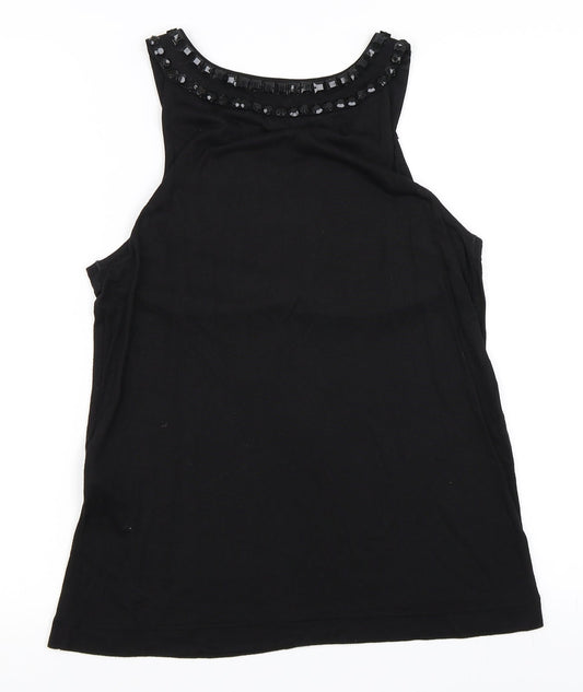 Womens UK Size S H&M Black Basic Tank