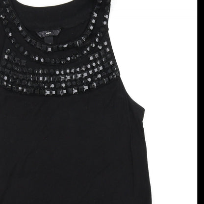 Womens UK Size S H&M Black Basic Tank