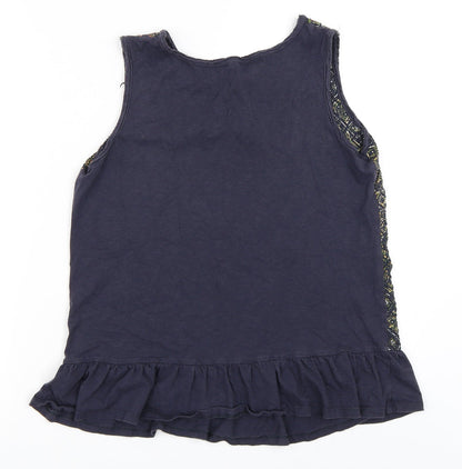 Womens UK Size 10 NEXT Blue Basic Tank