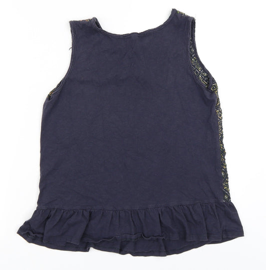 Womens UK Size 10 NEXT Blue Basic Tank