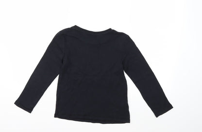 George Girls Black   Basic T-Shirt Size 9-10 Years
