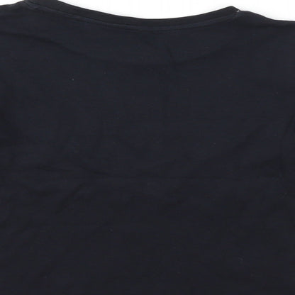 George Girls Black   Basic T-Shirt Size 9-10 Years