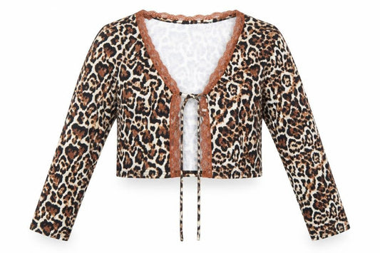 SHEIN Womens Brown Animal Print  Basic Blouse Size XL