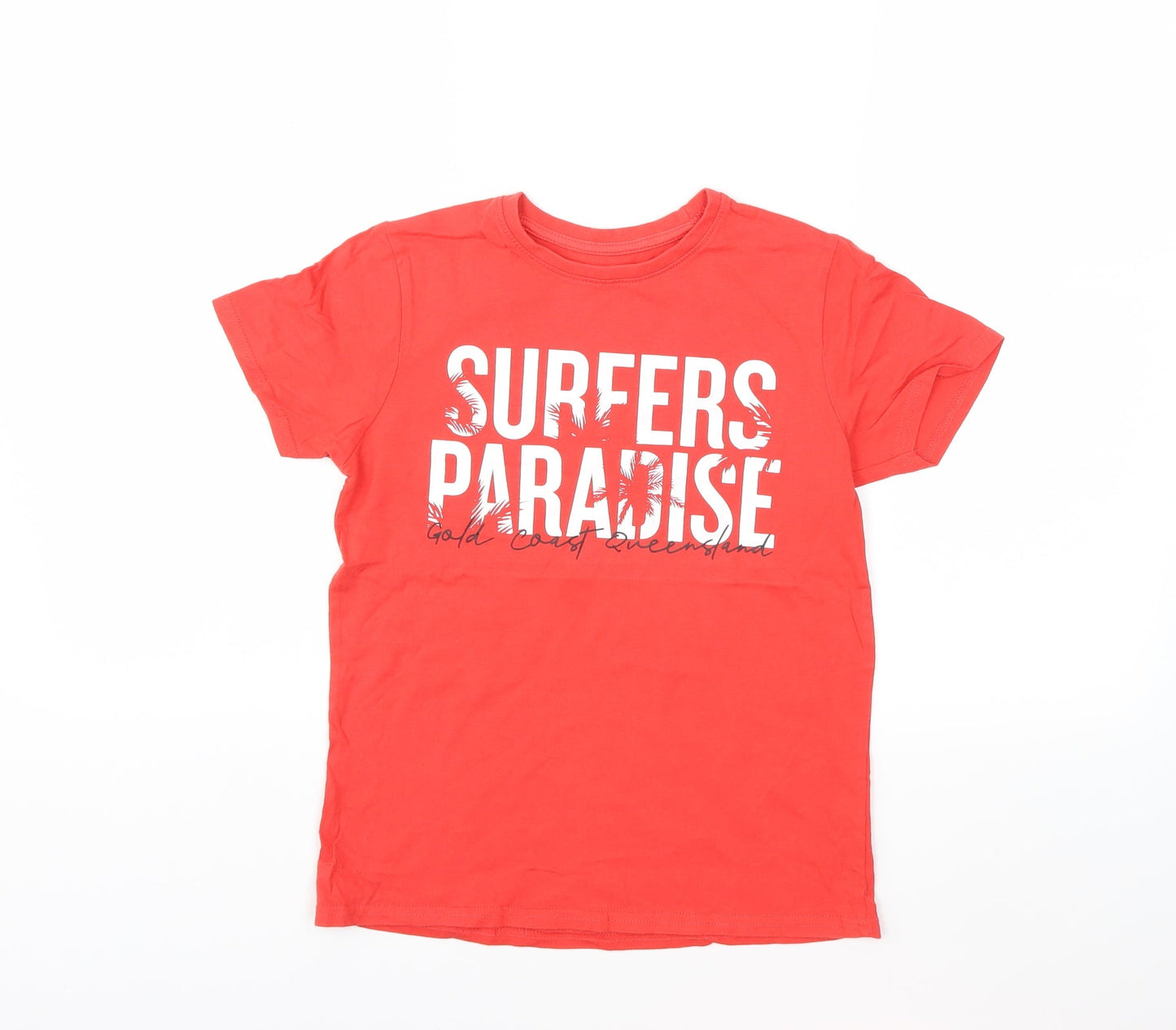 Primark Boys Red   Basic T-Shirt Size 9-10 Years