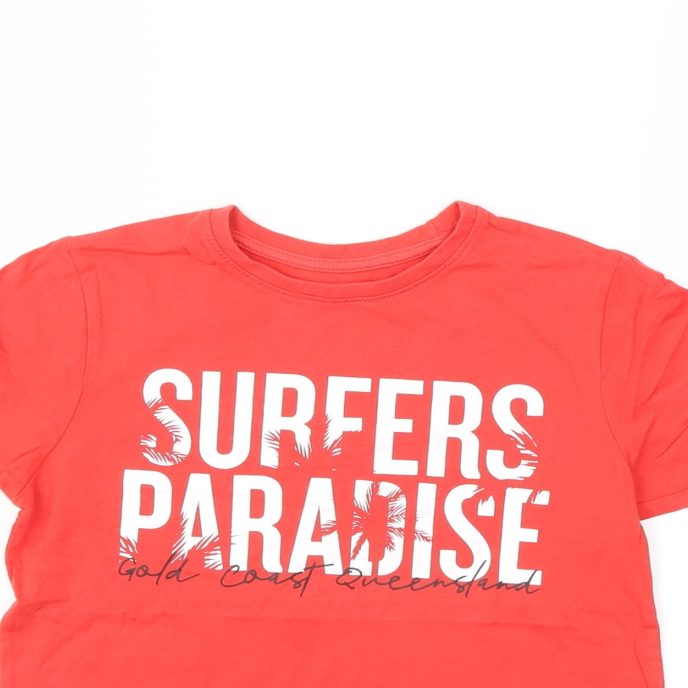 Primark Boys Red   Basic T-Shirt Size 9-10 Years