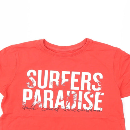 Primark Boys Red   Basic T-Shirt Size 9-10 Years