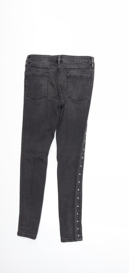 NEXT Girls Black  Denim Skinny Jeans Size 12 Years