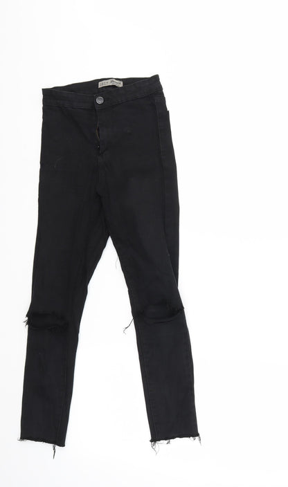 Denim & Co. Womens Black  Denim Skinny Jeans Size 4 L23 in