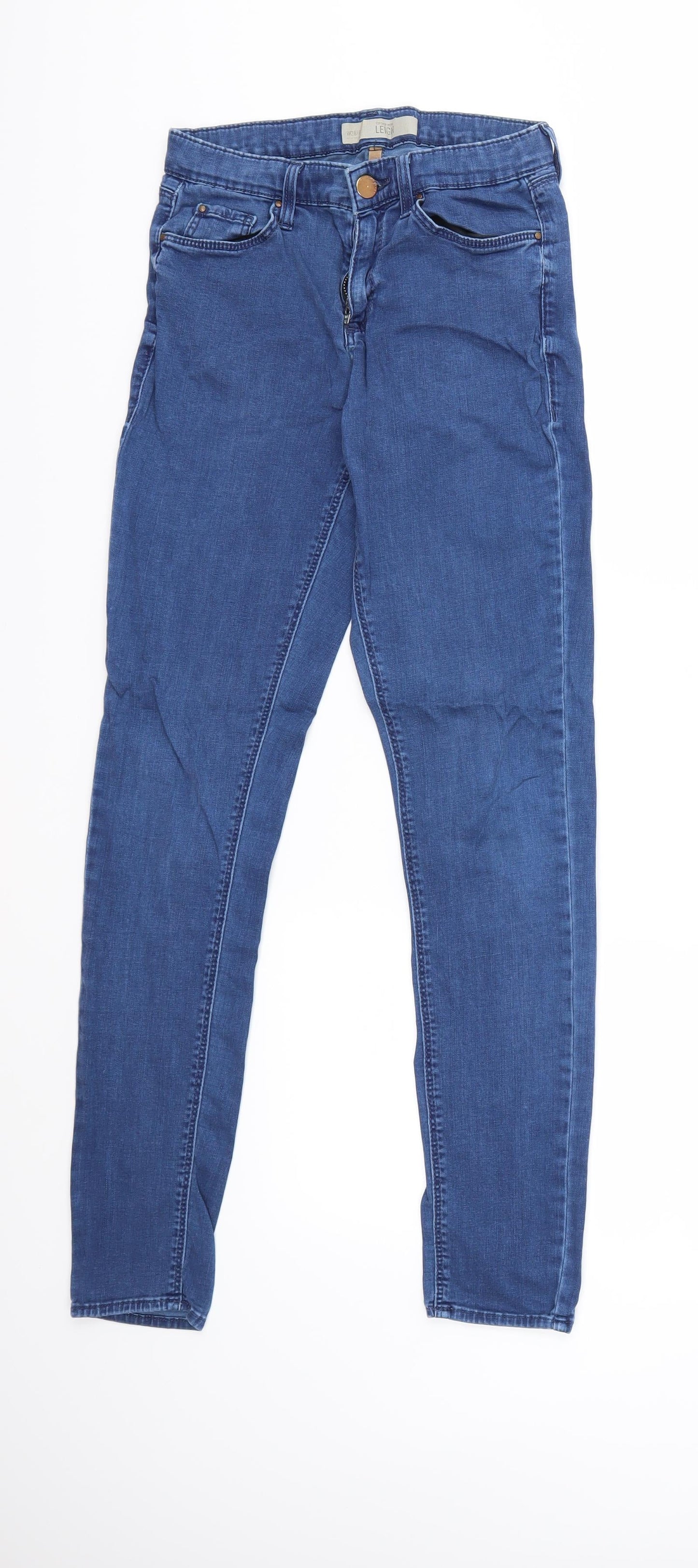 Topshop Womens Blue  Denim Skinny Jeans Size 28 in L32 in