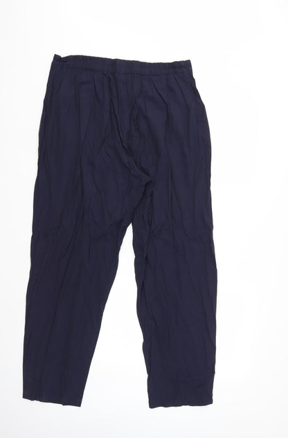 Womens UK Size L Preworn Regular Fit  Blue Trousers