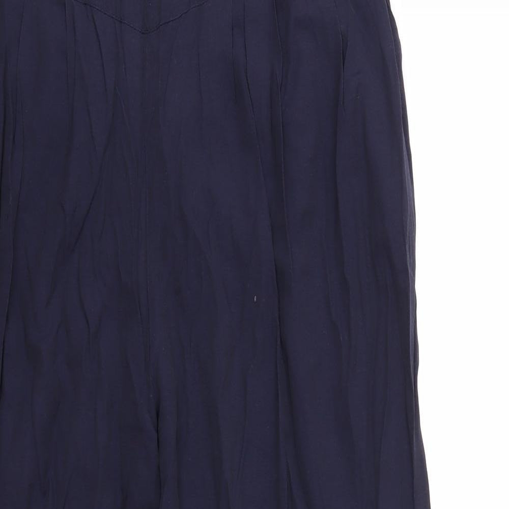 Womens UK Size L Preworn Regular Fit  Blue Trousers
