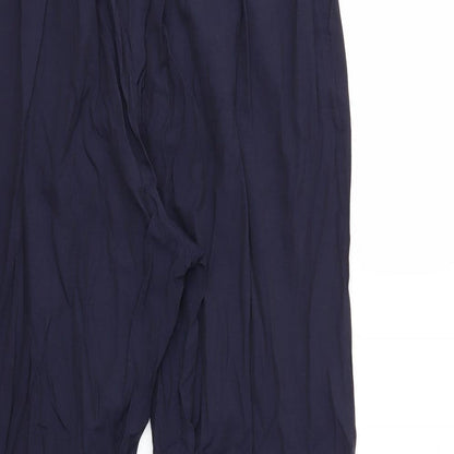Womens UK Size L Preworn Regular Fit  Blue Trousers