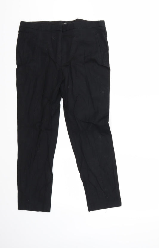 NEXT Womens Black   Trousers  Size 12 L25 in