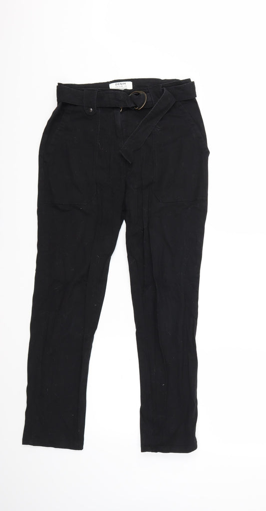 Dorothy Perkins Womens Black  Denim Skinny Jeans Size 8 L27 in