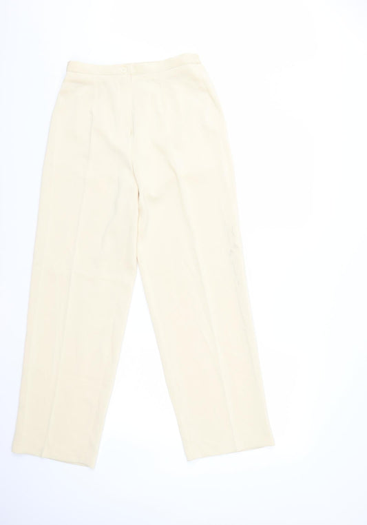 Womens UK Size 14 Preworn Regular Fit  Ivory Trousers