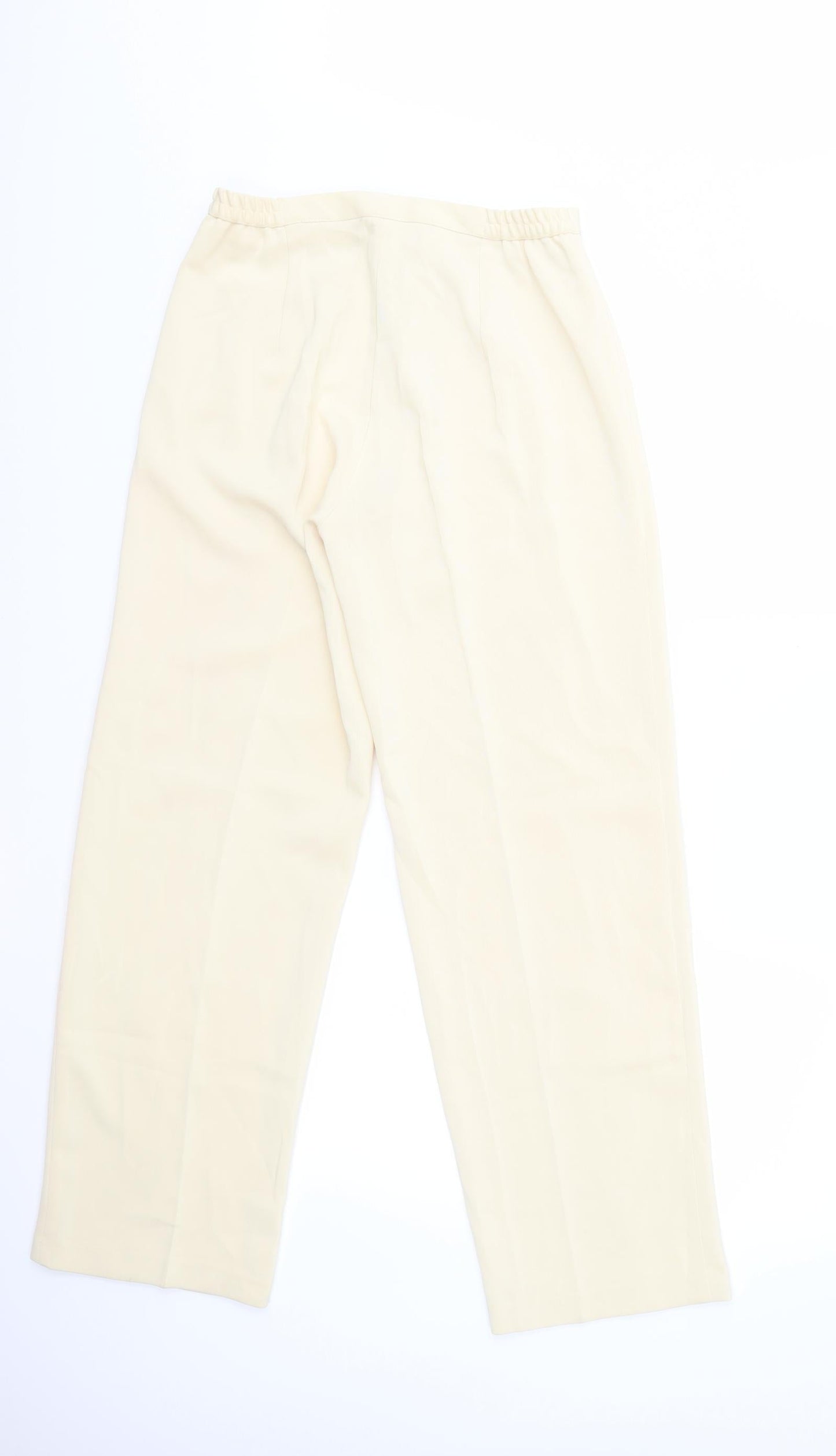 Womens UK Size 14 Preworn Regular Fit  Ivory Trousers