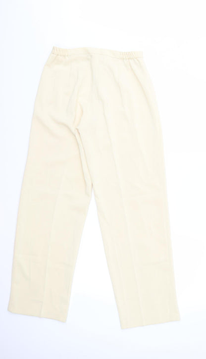 Womens UK Size 14 Preworn Regular Fit  Ivory Trousers