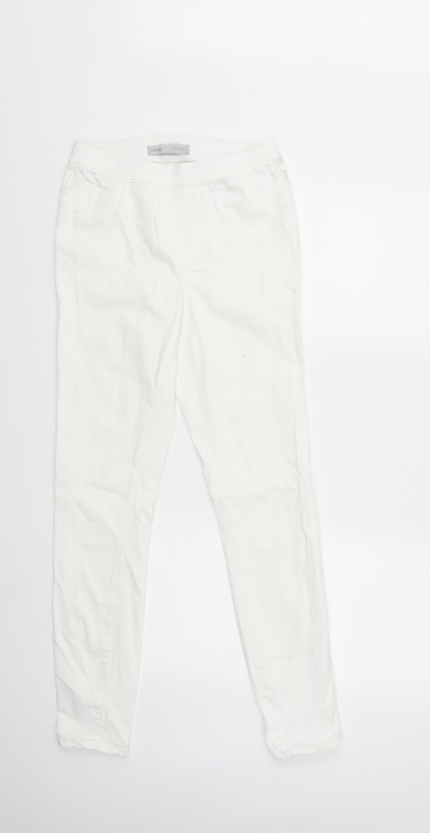 George Womens White  Denim Skinny Jeans Size 10 L28 in