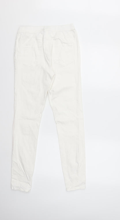 George Womens White  Denim Skinny Jeans Size 10 L28 in