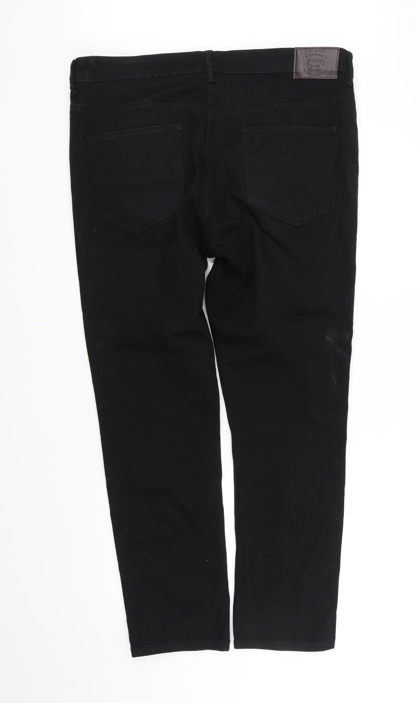 Womens UK Size L pre worn Regular Fit Straight Black Jeans